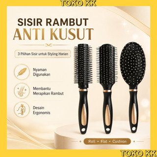 Sisir Rambut Anti Kusut Roll Rambut Rol Catokan Sisir KG109