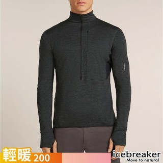 【Icebreaker】男 DESCENDER RealFleece 刷毛保暖半開襟長袖上衣-200/ IBBA56VY