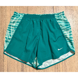 Nike Dri-Fit 女童運動短褲 跑步短褲 綠波紋 尺寸XL