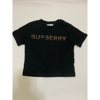 Burberry 嬰兒短袖T恤 12M/80cm 經典Logo 黑色
