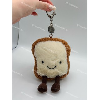 【現貨/大退休款】Jellycat 造型吊飾｜老版塑膠眼睛吐司麵包 (無牌全新)｜絕版收藏極珍稀