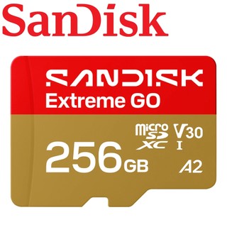 SanDisk Extreme GO microSDXC 256GB TF V30 A2 U3 256G 記憶卡