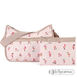 LeSportsac - Standard 側背水餃包/流浪包-附化妝包 (粉漾火鶴) 7520PB HG20