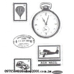 ★好玩家創意館★SC139美國進口水晶印章~ Time & Travel