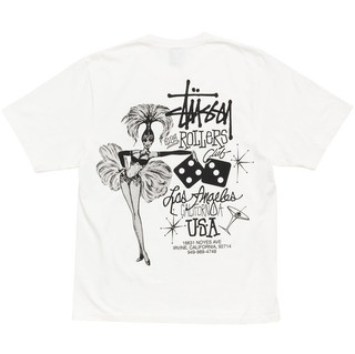 STUSSY 1905200 HIGH ROLLERS TEE 短T (水洗白色) 化學原宿