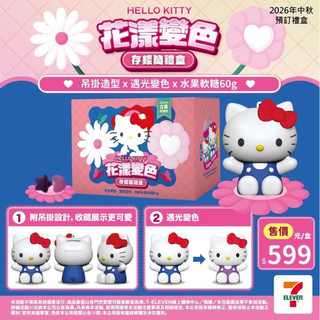 7-11❣️現貨❣️ Hello Kitty軟糖花樣變色存錢筒禮盒