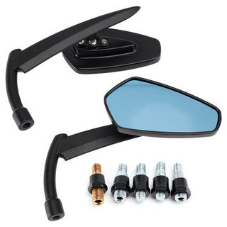 適用於 Honda Suzuki Kawasaki 的黑色刀鋒形照後鏡（附10mm,8mm螺絲）-極限超快感