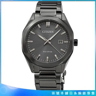 【柒號本舖】 CITIZEN星辰ECO DRIVE光動能鋼帶男錶-IP黑 / BM7625-80H