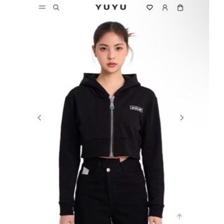 已絕版！yuyu active Zip Hooded Jacket 大拉鍊外套 黑色、奶茶S
