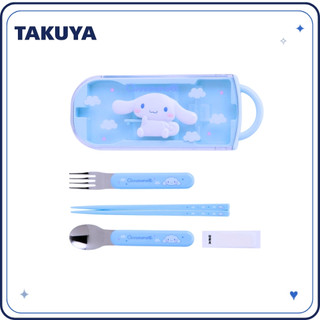 日本製 Sanrio 大耳狗浮雕抗菌滑蓋式三件餐具組 筷子湯匙叉子 洗碗機適用