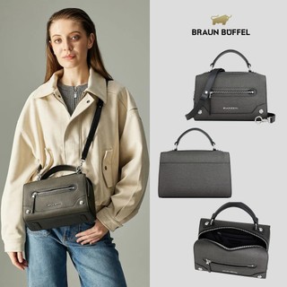 【BRAUN BUFFEL】絲塔莎 手提包-黑色(德國小金牛台灣總代理)/BF866-47-BK