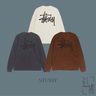 STUSSY 華夫格 LOGO設計 長袖 美式復古 上衣 秋冬服飾【Insane-21】