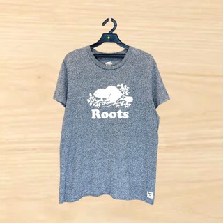 Roots 雪花灰色大LOGO短袖上衣(L) 商品號 S260829139
