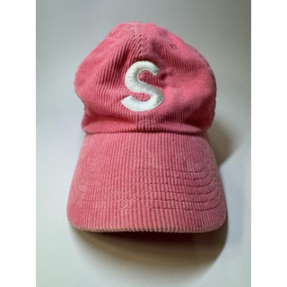 二手正品 Supreme 粉色燈芯絨帽子