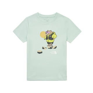 The North Face 中大童 SUNCHASE TRAIL 防曬趣味小熊印花短袖T恤-NF0A8GZXG70
