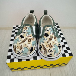 (二手鞋況佳寶寶兒童鞋）Vans Slip on 懶人鞋 14cm V98baby anml