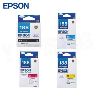 EPSON T188 原廠墨水匣 四色 適用 WF-3621/WF-7111/WF-7611