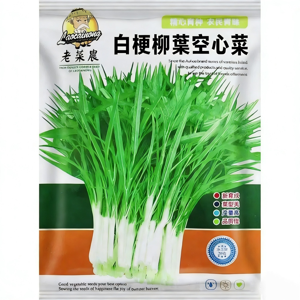 【台灣人最愛】白梗空心菜種子｜原裝正品 發芽率高｜大火快炒 清脆不黑｜耐熱快收 陽台必種｜附簡易水耕/土耕懶人包｜現貨