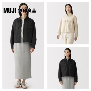 【MUJI 無印良品】女吉貝木棉混輕薄斜紋織長袖襯衫