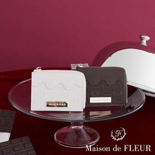 Maison de FLEUR 熔岩巧克力皮質零錢包(08001299800)