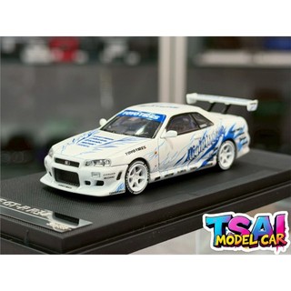 TSAI模型車販賣鋪 現貨賣場 1/64 Nissan Skyline GTR R34 "漂移烈焰"