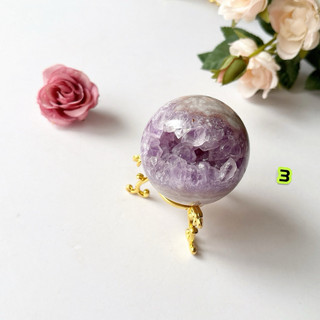 Amethyst Flower Agate 紫晶櫻花瑪瑙開口笑-D52