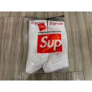 [日本直購］白色 Supreme x Hanes crew socks襪子 一包 四雙