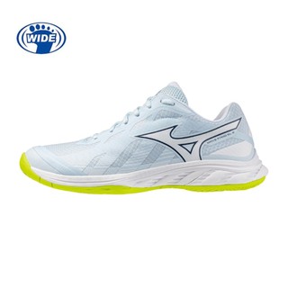 Mizuno 美津濃【授權經銷】男女 羽球鞋 WAVE FANG EL 2 寬楦 緩震 淺藍綠 71GA242331