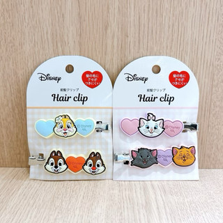 日本帶回～正版 Disney迪士尼奇奇蒂蒂 瑪麗貓 卡通髮夾 瀏海夾 髮飾 髮夾 側邊夾 二入組
