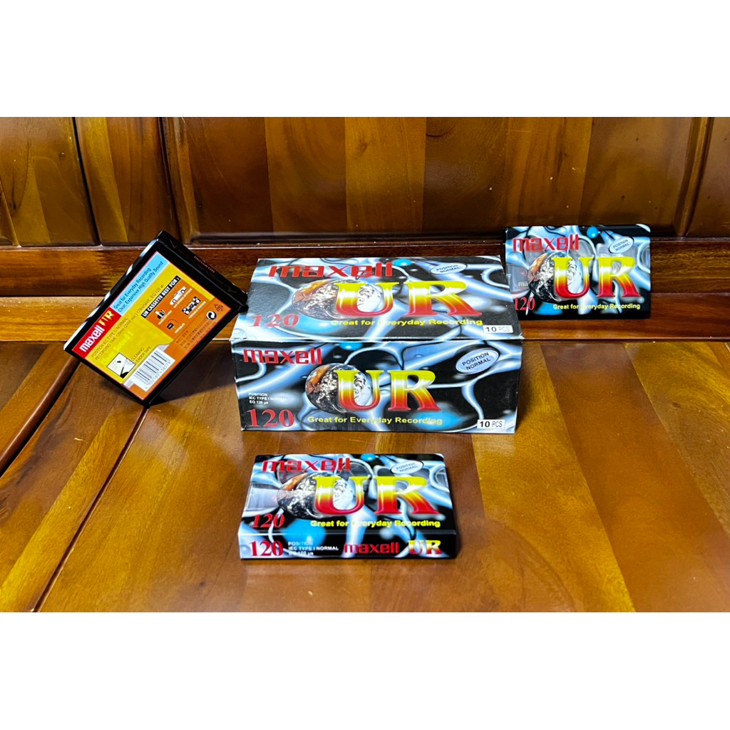 全新 Maxell UR 120 卡式空白錄音帶/10 片裝/盒