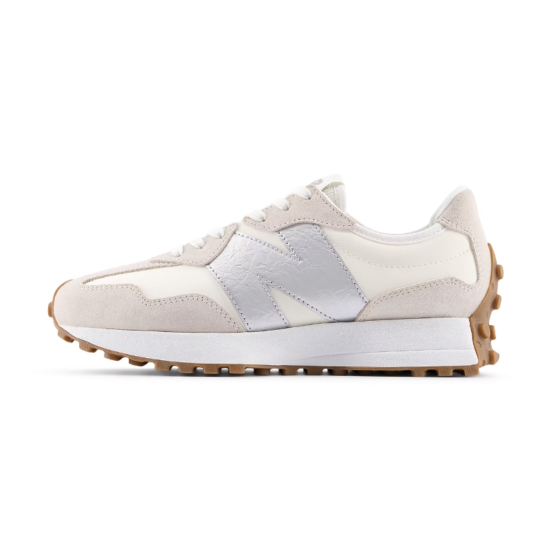 New Balance 327 女鞋 復古鞋 休閒鞋 麂皮 拼接 舒適 B楦 米白銀 W327240