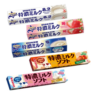 UHA味覺糖 特濃8.2牛奶糖 北海道特濃條糖 37g【零食圈】鹽牛奶糖 草莓牛奶糖 牛奶糖條 糖果 日本糖果