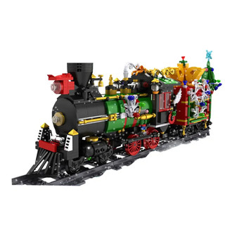 【樂爸積木玩具城】MouldKing╳宇星模王#12012 聖誕列車 (有燈光音樂發煙器)