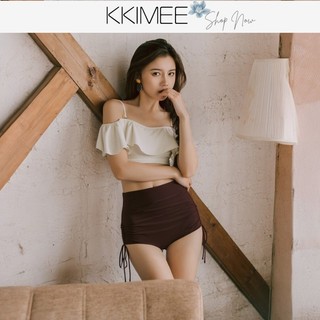 KK Imee╭＊【現貨】性感【SK61】【一字領+美背】 修腰大露背比基尼 BIKINI 兩截式泳衣 遊泳衣