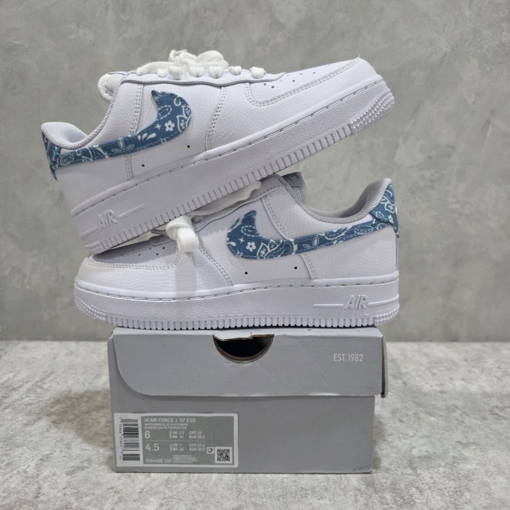 [全新] WUS6（23cm）Nike Air Force 1 白藍 變形蟲 DH4406-100