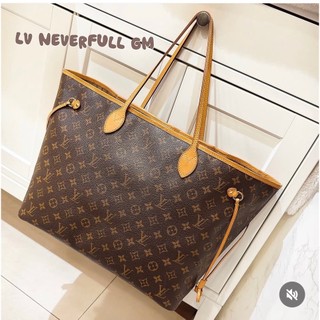 二手旗艦 LOUIS VUITTON LV 字紋 Neverfull 肩背包 購物包 托特包 肩背包 大款(中友店)