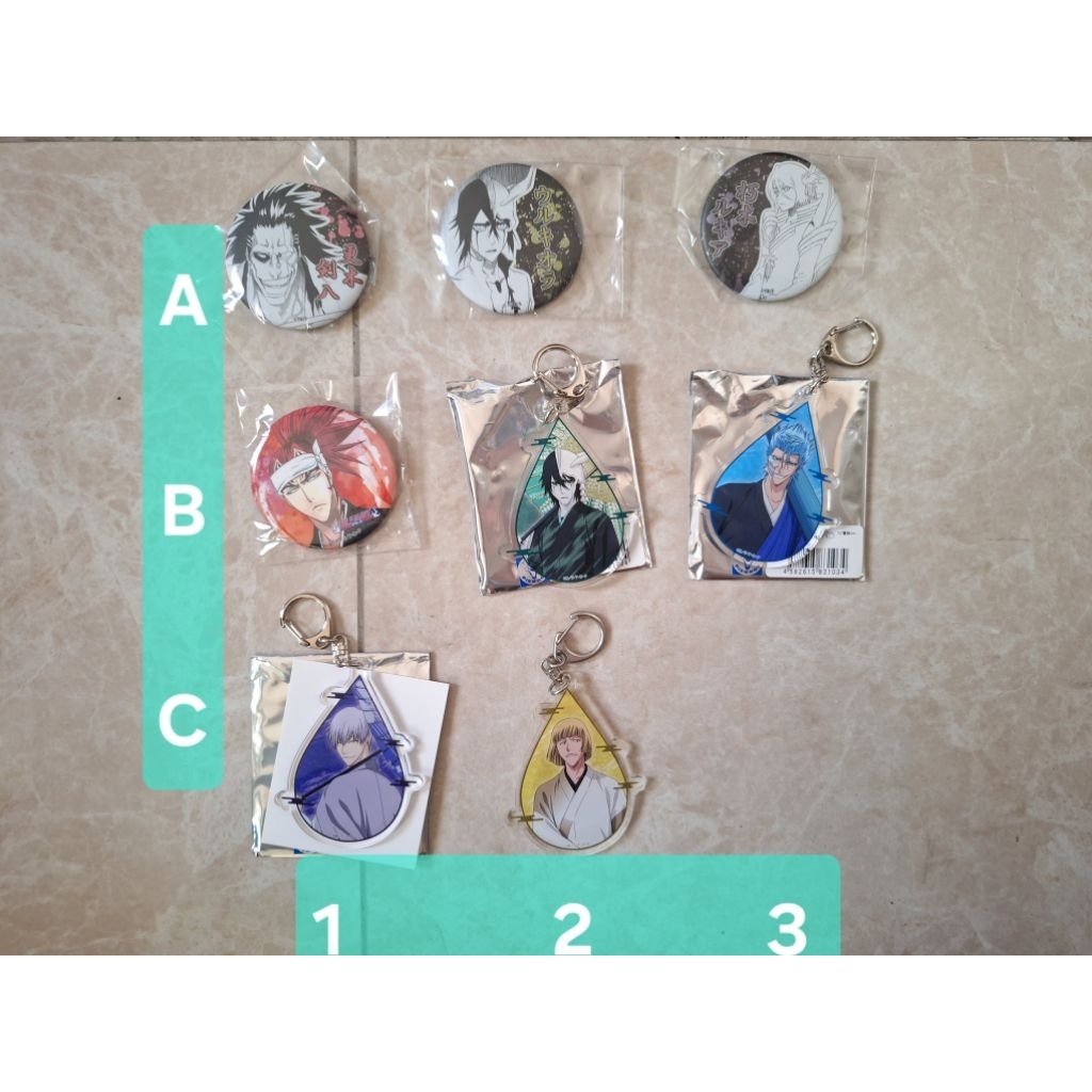 死神 朽木露琪亞 阿散井戀次 更木劍八 平子真子 水滴 葛力姆喬 烏爾奇奧拉 市丸銀 壓克力吊飾 壓克力鑰匙圈 徽章
