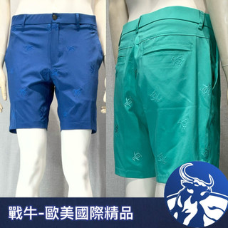 企鵝 短褲 [戰牛精品] 英式經典款 企鵝滿版刺繡短褲 Munsingwear 歐美原裝正品 男款涼感透氣 高爾夫短褲