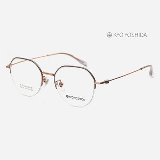 Kyo Yoshida 91220 吉田京眼鏡｜職人小框復古高度數純鈦半框眼鏡 女生品牌眼鏡框【幸子眼鏡】