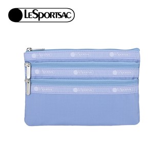 Lesportsac 3-Zip Cosmetic 三層拉鍊化妝包 收納包 盥洗包 送禮 禮物 推薦 女包 雲霧藍