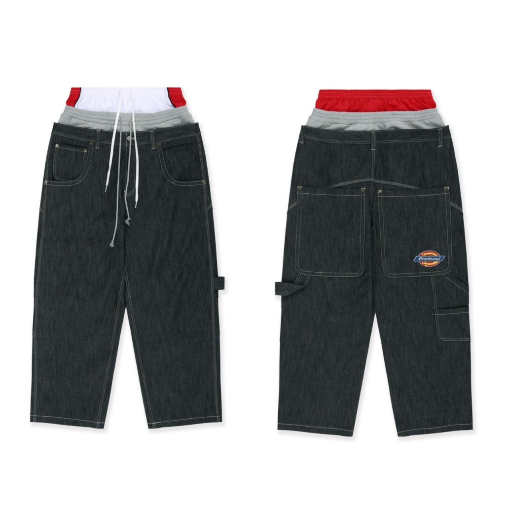 【狼嚴選】Protocol Index 3 Layered Denim Pants - Indigo Blue