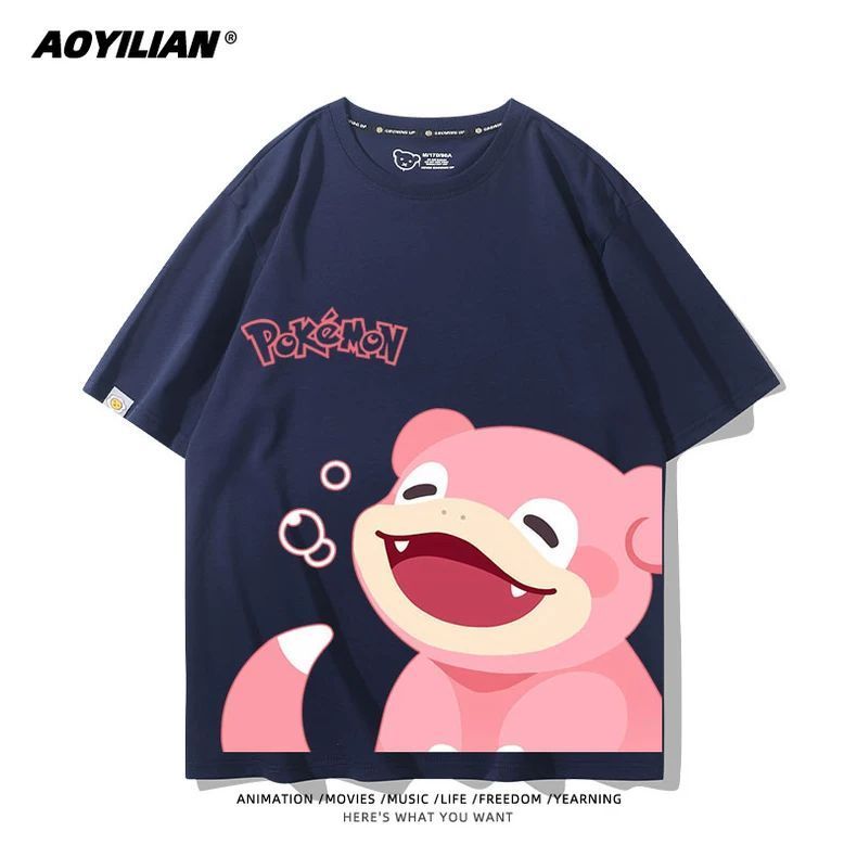 台灣熱賣🔥純棉高品質🔥寶可夢呆呆獸伊布t恤寬鬆情侶上衣日系上衣可愛ins風短袖t恤夏季短袖上衣情侶裝寬鬆上衣重磅