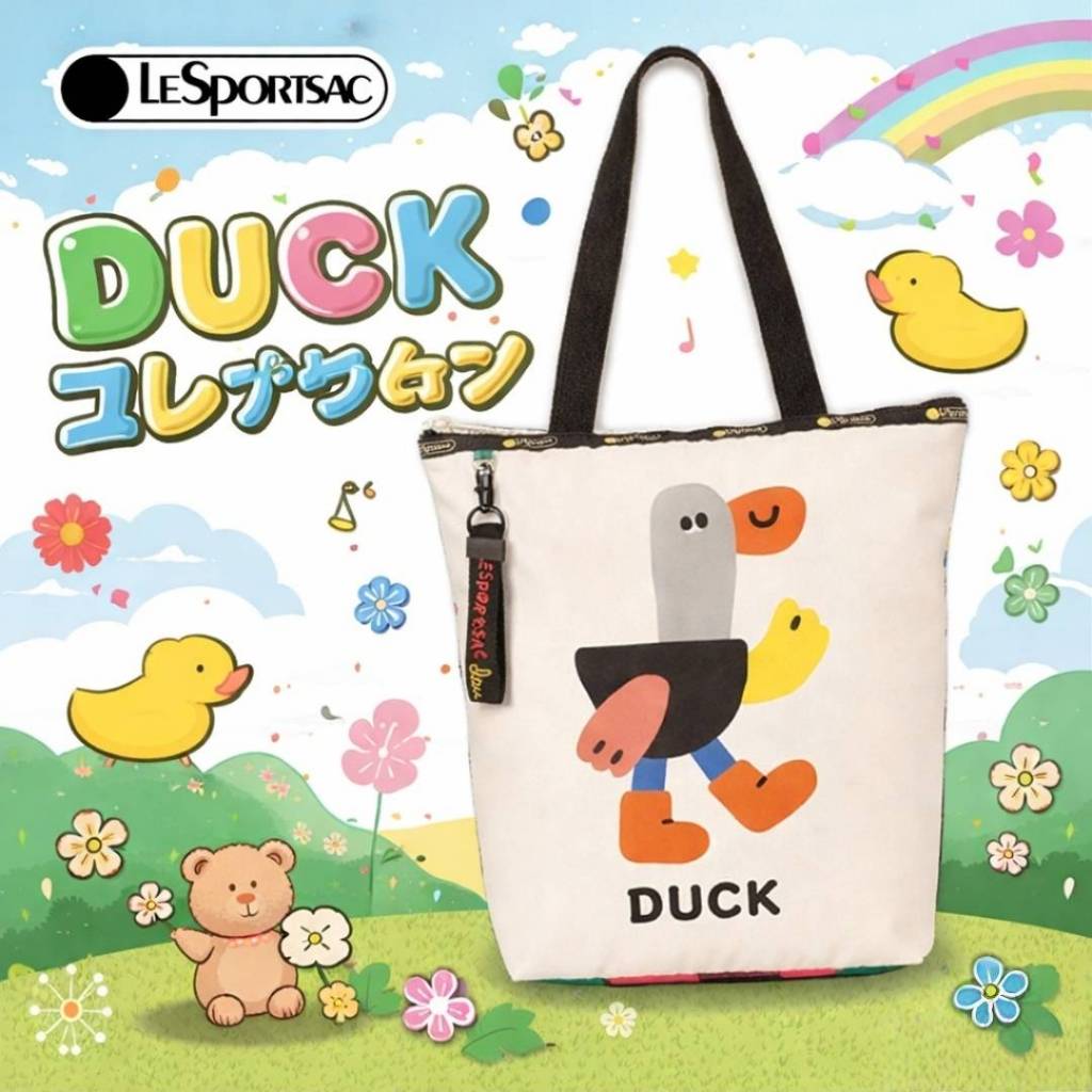 【Z-ONE】日本 LeSportsac X DOUYA聯名 日系鴨子圖案  防水托特包