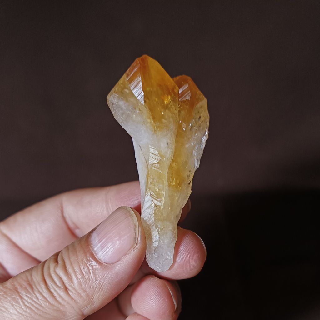 黃水晶 骨幹 權杖 原礦 原石 35g30*62mm