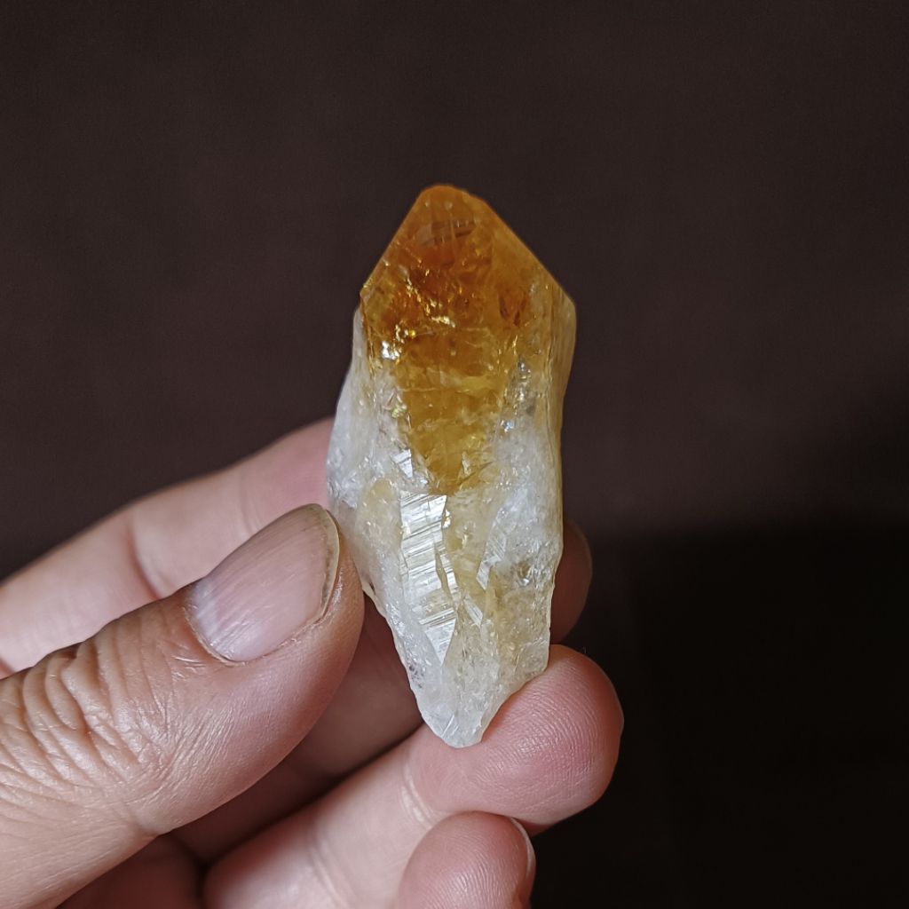 黃水晶 骨幹 權杖 原礦 原石 29g25*53mm