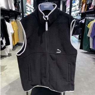 PUMA CLSX絨毛背心 保暖 口袋 LOGO 歐規 （二手）