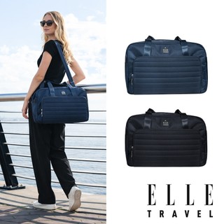 【ELLE】旅行袋 大容量旅行包 健身包 運動包 手提肩背包 行李箱插桿袋 雲感線條系列 EL83359