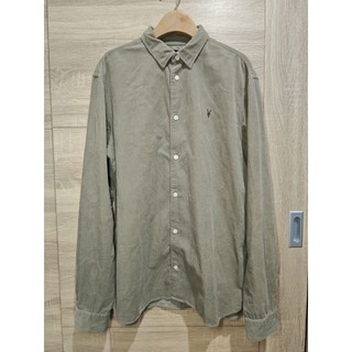 Allsaints Birchwood LS Shirt 橄欖綠 燈芯絨 長袖襯衫 男M