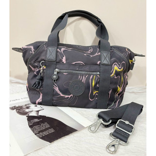公司貨附發票 福利品出清特賣 Kipling 柔粉理石紋印花手提側包-ART MINI KPKI5656TV710