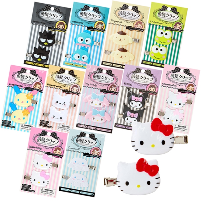 $140免運現貨⭐ Sanrio 三麗鷗 造型髮夾2入組 (經典大臉款) Kitty Charmmy 花小兔